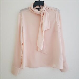 Forever 21 satin blouse with tie neck xs like new